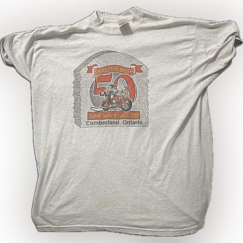 Merilyn’s Bash Foothill Saloon 50th Anniversary T-Shirt 1999 XL Made in Canada